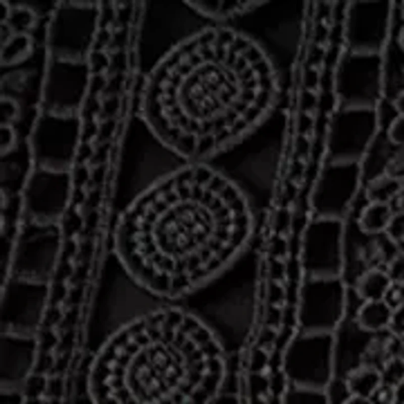 Women's Long Sleeve Crew Neck Lace Blouse
