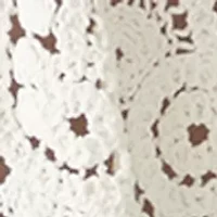Women's Sleeveless Ruffle Neck Button Front Crochet Top