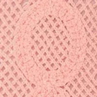 Women's Short Sleeve Crew Neck Boxy Crochet Top