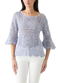 Women's Crochet Sweater Top