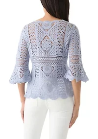 Women's Crochet Sweater Top