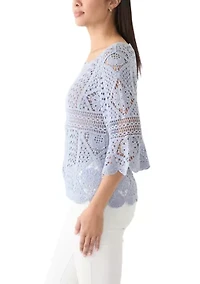 Women's Crochet Sweater Top
