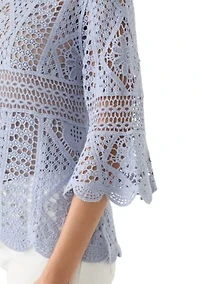 Women's Crochet Sweater Top