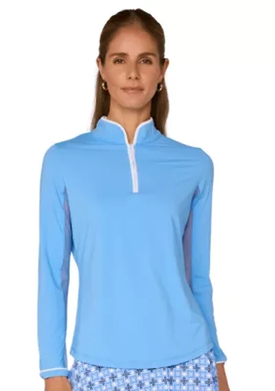 Binding Quarter Zip Top