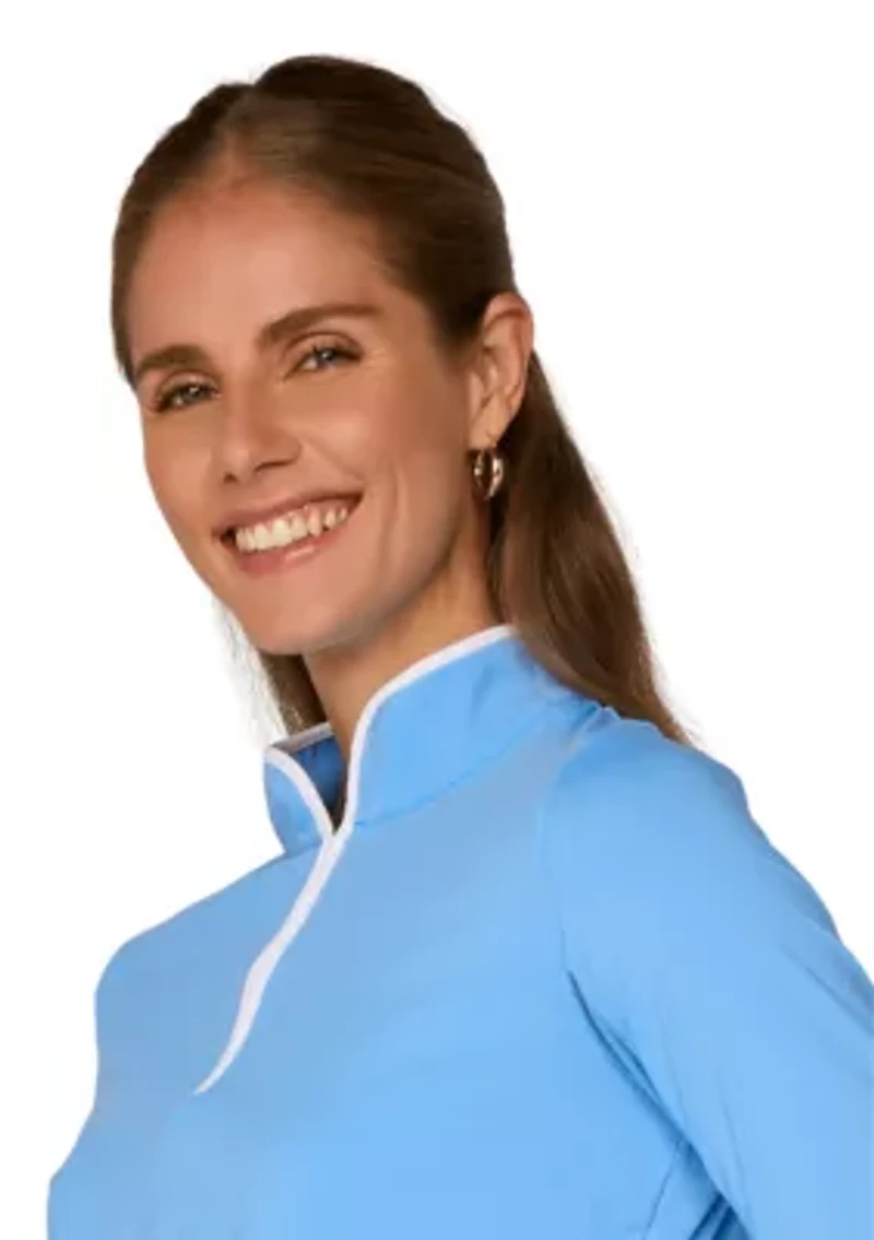 Binding Quarter Zip Top