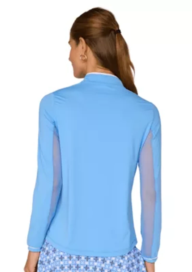 Binding Quarter Zip Top