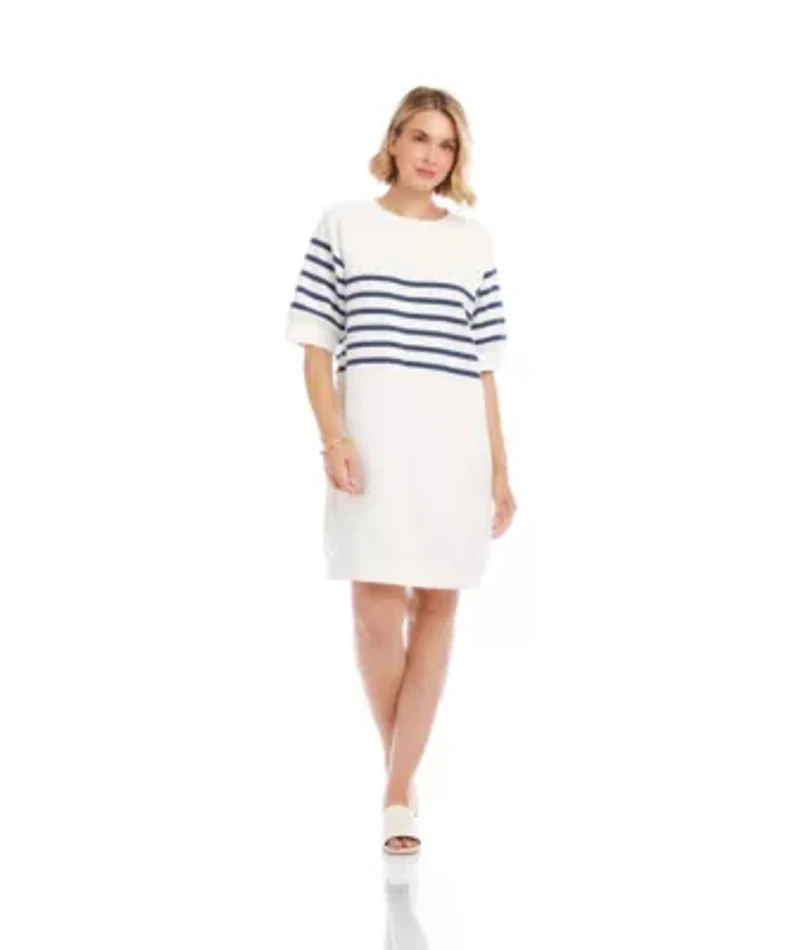 Stripe Raglan Sleeve Dress