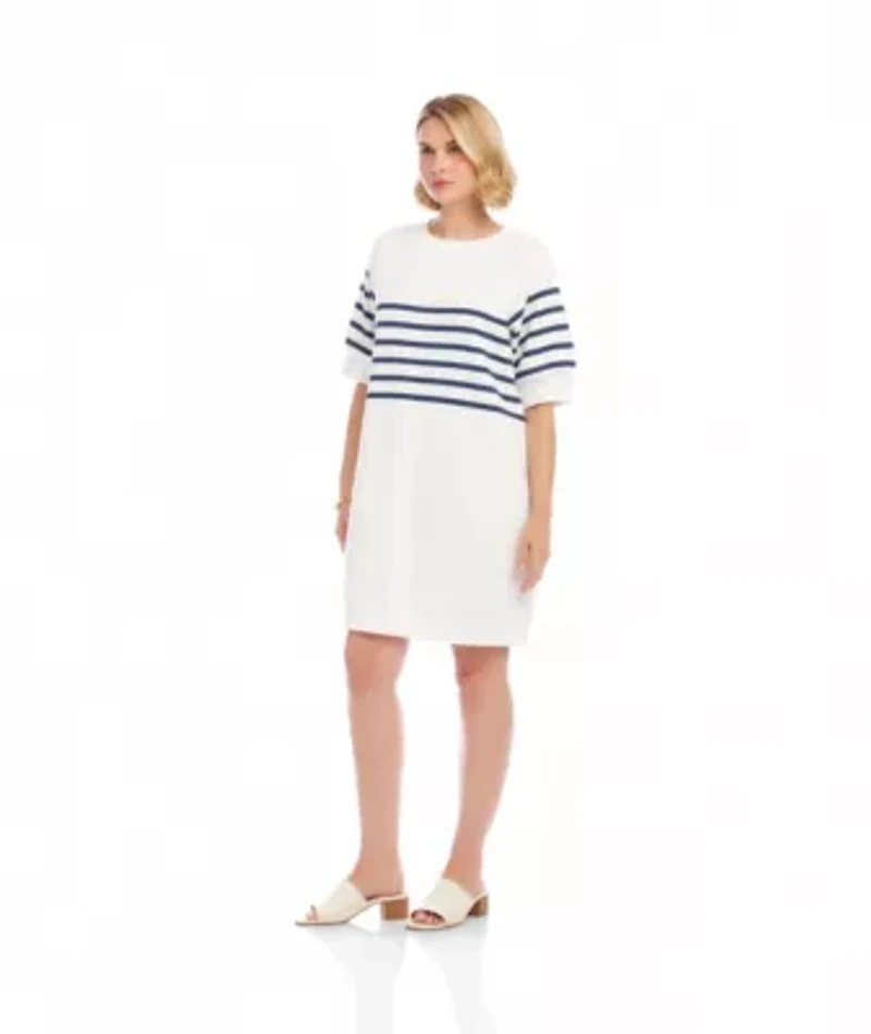 Stripe Raglan Sleeve Dress