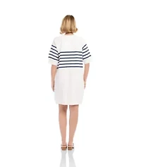 Stripe Raglan Sleeve Dress