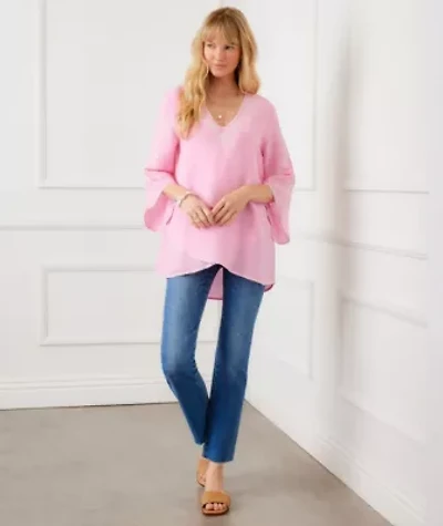 Bracelet Sleeve Embroidered Asymmetric Top