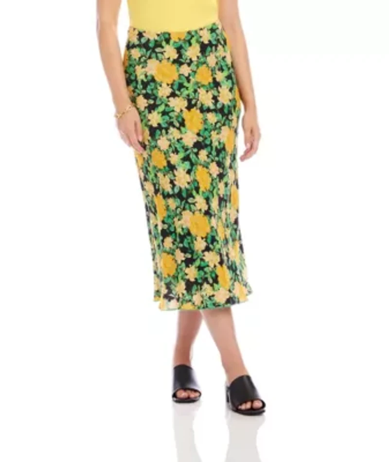 Bias Cut Midi Skirt