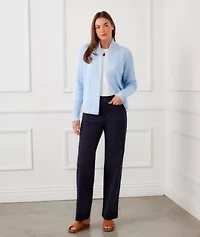 Cropped Open Front Cardigan Sweater