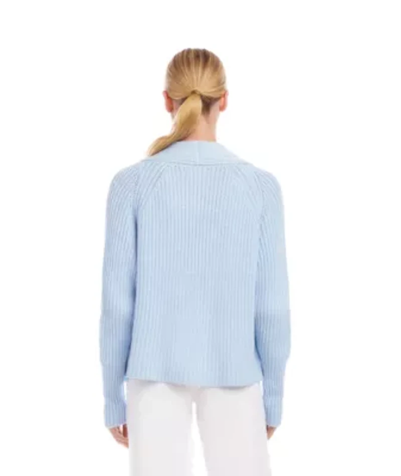 Cropped Open Front Cardigan Sweater