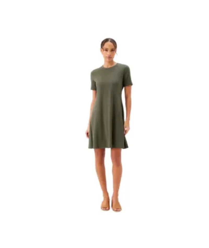 Short Sleeve A Line Dress