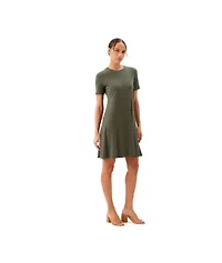 Short Sleeve A Line Dress