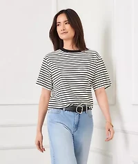 Stripe Short Sleeve Top