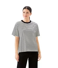Stripe Short Sleeve Top
