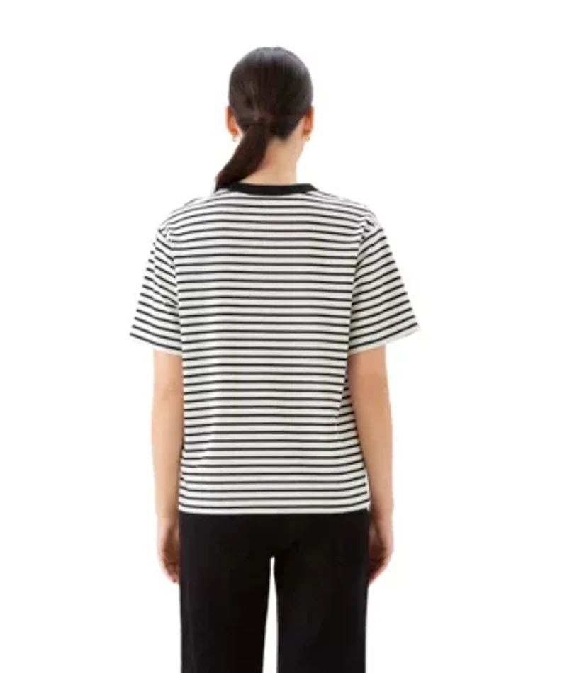 Stripe Short Sleeve Top