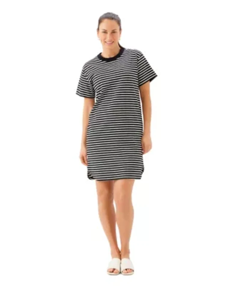 Stripe Short Sleeve Dress