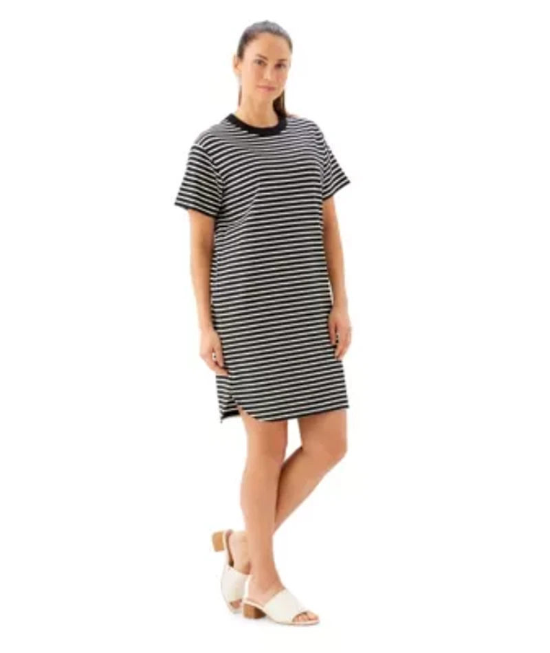 Stripe Short Sleeve Dress