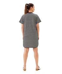 Stripe Short Sleeve Dress
