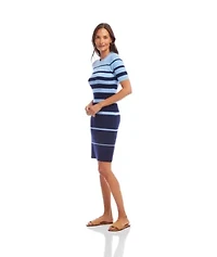 Stripe Ribbed Sweater Dress