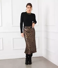 Bias Cut Midi Skirt