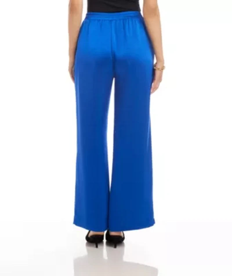 Satin Wide-Leg Pants
