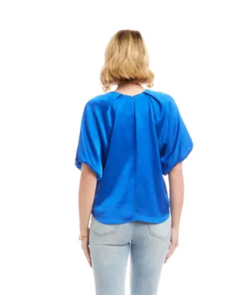 Puff Sleeve Satin Top