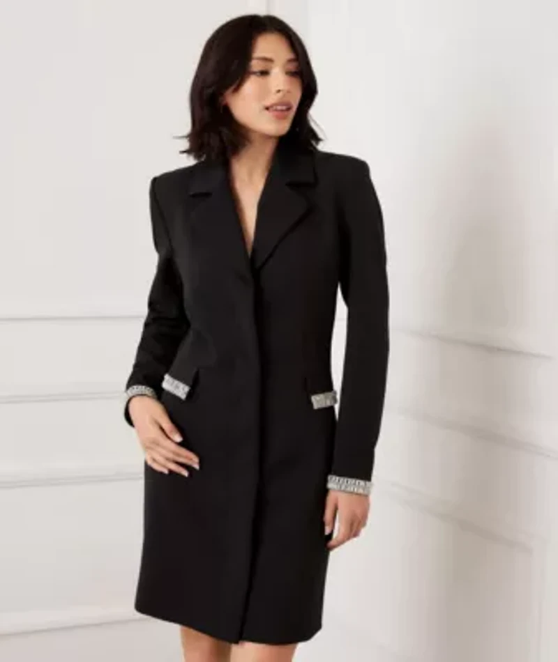 Embellished Cocktail Blazer Dress