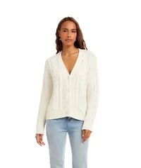 Cable Knit Cardigan Sweater