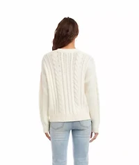 Cable Knit Cardigan Sweater