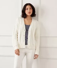 Cable Knit Cardigan Sweater