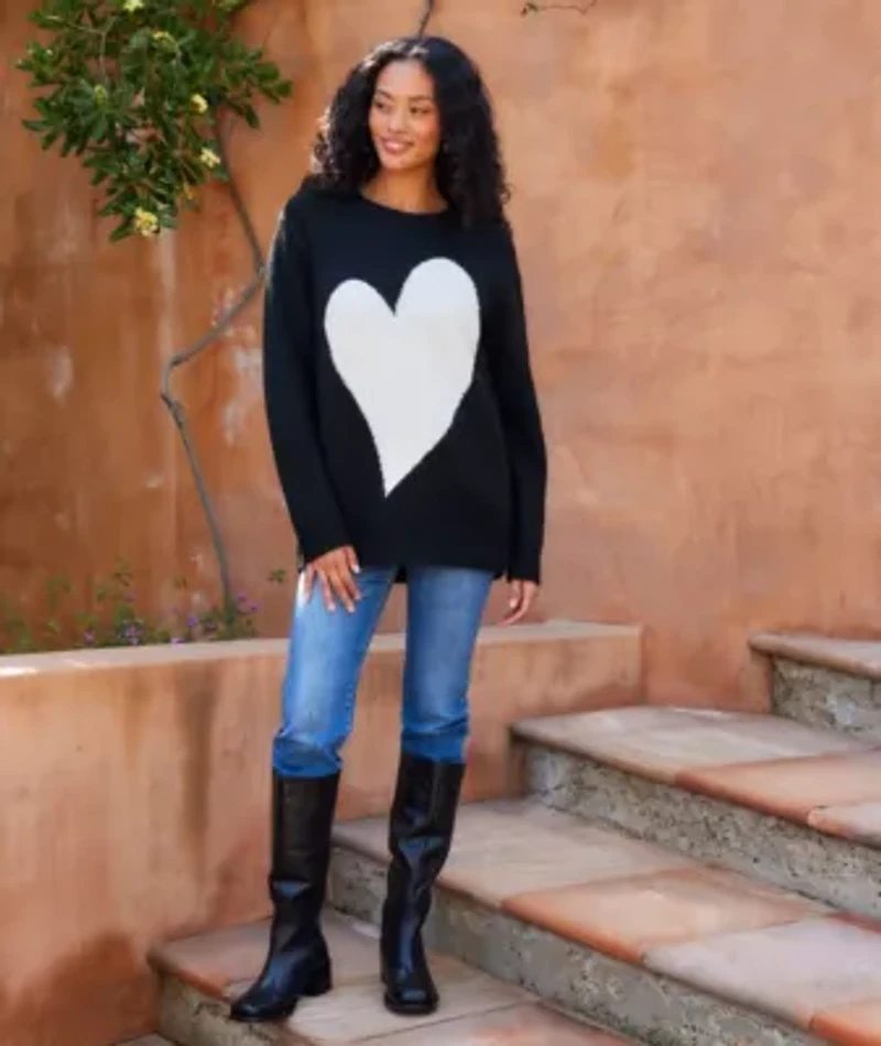 Heart Jacquard Sweater