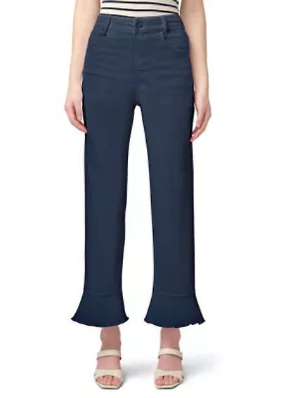 Women's Ruffle Hem Denim Skimmer Pants