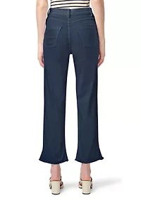 Women's Ruffle Hem Denim Skimmer Pants