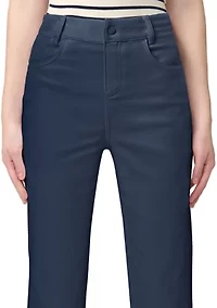 Women's Ruffle Hem Denim Skimmer Pants