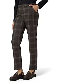 Women's Plaid Natural Rise Pull-On Trousers