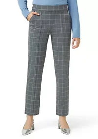 Women's Window Pane Pull-On Trousers