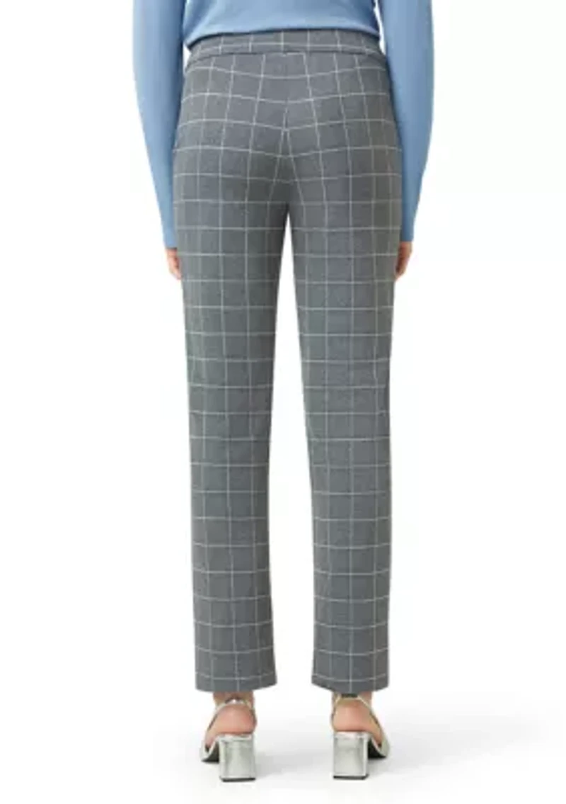 Women's Window Pane Pull-On Trousers