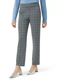 Women's Window Pane Pull-On Trousers