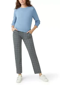 Women's Window Pane Pull-On Trousers