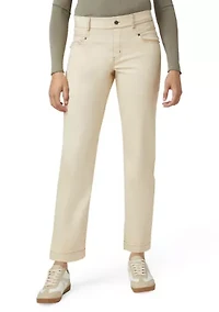 Women's Crosshatched Denim Straight Leg Jeans