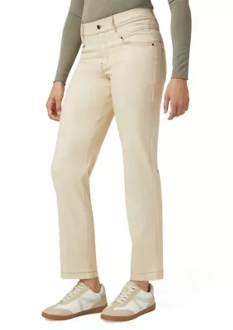 Women's Crosshatched Denim Straight Leg Jeans