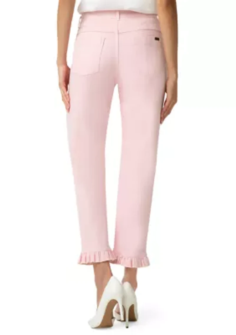Women's Ruffle Denim Skimmer Pants