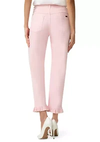 Women's Ruffle Denim Skimmer Pants