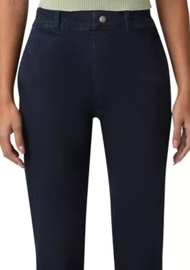 Women's Ruffle Denim Skimmer Pants