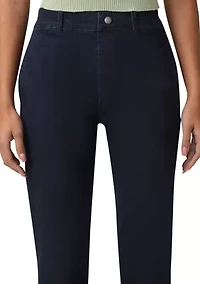 Women's Ruffle Denim Skimmer Pants