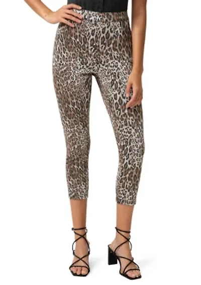 Women's Leopard Ultra Soft Denim Capri Pants
