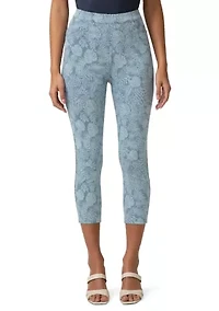 Women's Tonal Ultra Soft Denim Capri Pants